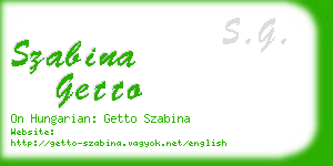 szabina getto business card